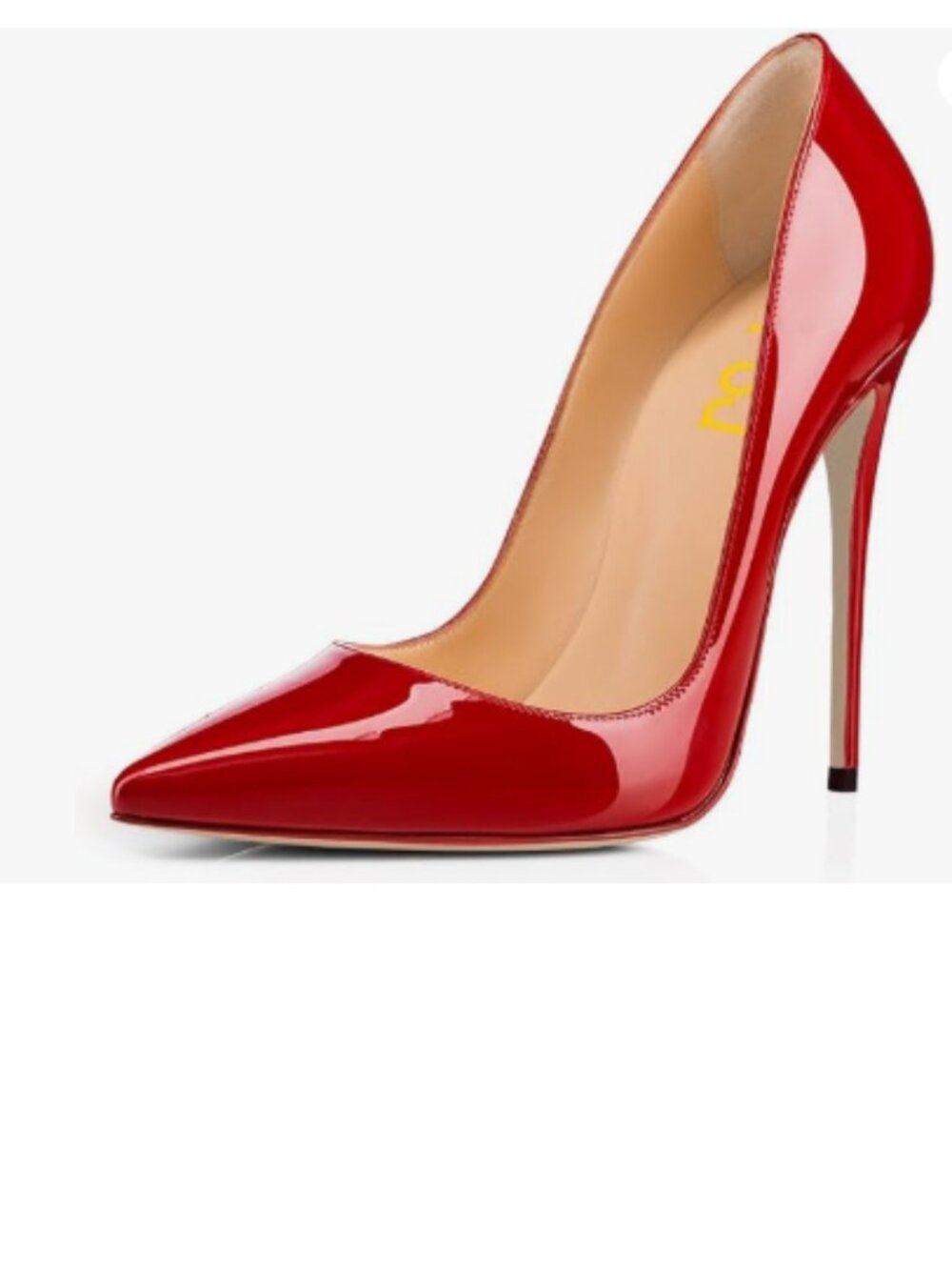 FSJ Red Pointed Toe Pumps High Heel Sexy Stilettos Slip On Office Cute Shoes